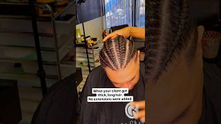 4 stitch braids and no fake hair was added conrows 4braids braidvideo viralshort hairbraider [upl. by Lorianne126]