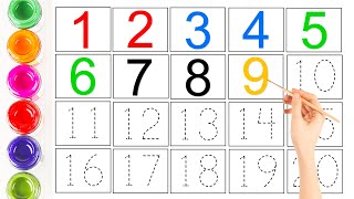 123 Number Counting  Counting 1 to 20 Numbers  endless numbers coloring  123 learning for kids [upl. by Hayimas176]