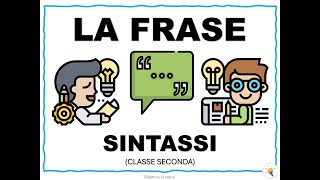 La FRASE  sintassi classe seconda [upl. by Beore]