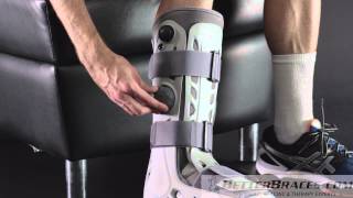 VIDEO How to use the Aircast AirSelect Standard  Comfortable Walking Brace Boot [upl. by Trisa]