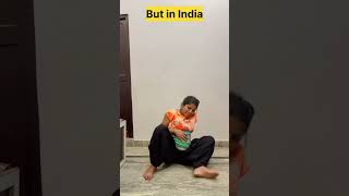 Third trimester of pregnancy in other countries🏋️‍♀️ vs India😩 funny shorts [upl. by Ecinnaj]