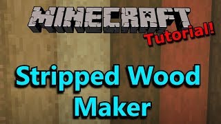 Tutorial Minecraft 3in1 Stripped Bark Stripped Log amp Concrete Maker [upl. by Olympium518]