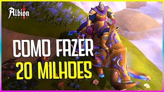 GUIA COMPLETO COMO FAZER 20 MILHÕES COM TRANSPORTE DE CORAÇÃO  ALBION ONLINE [upl. by Ettenaej175]