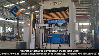 Automatic Plastic Pallet Production Line How to Recycle Waste Plastic HDPE PP to Make Pallet [upl. by Anissej]