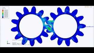 Abaqus TUTORIAL 1 Explicit Dynamics FEA of meshing spur gears [upl. by Aremmat]