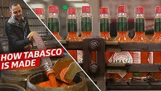 How the Tabasco Factory Makes 700000 Bottles of Hot Sauce Per Day — Dan Does [upl. by Nagram426]