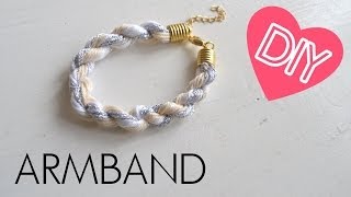 DIY Armband aus Wolle selber machen HD [upl. by Carnahan]