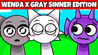 WENDA Kisses GRAY Incredibox Sprunki Sinner Edition  All Reactions Simon  Tunner [upl. by Esaele]