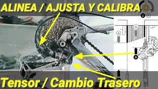 cómo ajustar  calibrar cambio trasero tensor mtb [upl. by Yert]