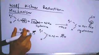 Wolfkishner reduction Reduction of carbonyl compounds Aldehyde and ketone reduction [upl. by Lutim504]