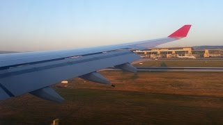 AMAZING TURKISH AIRLINES WING VIEW  A330200  Evening landing at AnkaraEsenboğa Airport [upl. by Cassie]