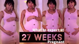 Week 27 Pregnancy Bump I Week by Week Pregnancy Transformation I Second Trimester [upl. by Trefler]