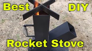 How to build the best rocket stove from scrap metal off grid use [upl. by Madson897]