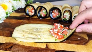 Non friggo più le melanzane😍Nuova ricetta involtini di melanzane con patate tutto a crudo in forno [upl. by Karyn]