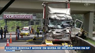 Ricardo Boechat morre em queda de helicóptero em São Paulo [upl. by Vacla]