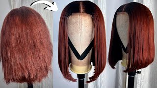 HOW TO STYLE YOUR BONE STRAIGHT BOB WIG AFTER WASHING [upl. by Heilman766]