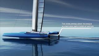 Catamaran lift simulation with FINEMarine [upl. by Inacana]