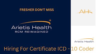 Freshers  Arietis Health Tech  ICD  10 Coder [upl. by Honeyman7]