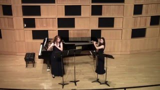 Six Duets for Two Flutes No 1 K156 by Mozart Alyssa Schwartz and Mirim Lee [upl. by Aehta]