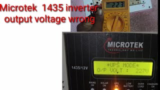 Microtek 1435 solar inverter output voltage wrong [upl. by Aleafar]