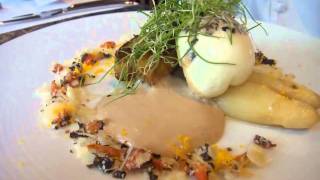 Bonjour French Restaurant Chef BuuM talk about Asparagus foie gras and truffle [upl. by Notlit]