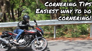 How to do Cornering on bike  Easiest way to do Cornering [upl. by Pasco]