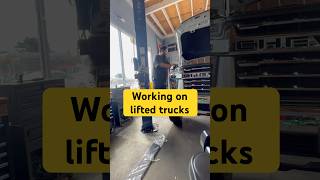 How to work on lifted trucks using our vehicle lift automotive shorts reels liftedtrucks howto [upl. by Aldwon146]