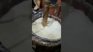 Desi Method of Churning Milk into Butter  Gilgit Baltistan [upl. by Aivekal]