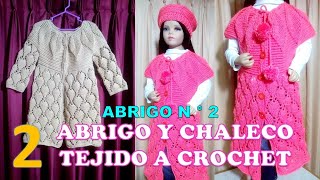 PARTE 2 Como tejer el Abrigo N° 2 chompón saco o suéter largo a crochet para bebes niñas y damas [upl. by Cornwell]