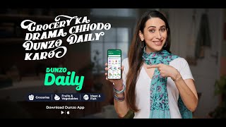 Dunzo Daily Campaign  Itni Fast Delivery By God  Karisma Kapoor [upl. by Hgieloj]