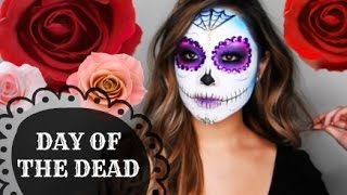 Day of the Dead Sugar Skull Makeup Tutorial  Diana Quach [upl. by Whallon105]