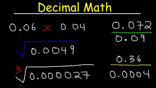 Multiplying Decimals and Dividing Decimals  The Easy Way [upl. by Rayle386]