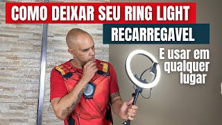 Como deixar seu ring light recarregável [upl. by Naginarb554]