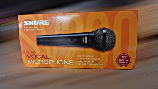 SHURE NEW SV200 VOCAL MICROPHONE UNBOXING amp REVIEW [upl. by Tneicniv]