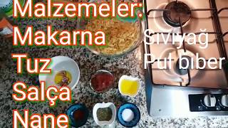 ENFES SALÇALI NANELİ MAKARNA TARİFİ ARANAN MAKARNA [upl. by Eicul]