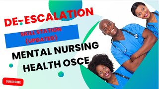 UPDATED DEESCALATION IN THE MENTAL HEALTH NURSING OSCE [upl. by Marnie]