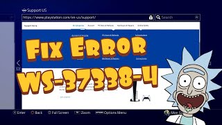 How To Fix PS4 Error WS373384 [upl. by Anirad]