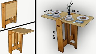 HOW TO MAKE A MINI FOLDING TABLE STEP BY STEP [upl. by Aekahs]