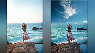 Photoshop Tutorials Quickly Change sky in Photoshop  photo editing [upl. by Laefar117]