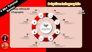 56PowerPoint Graphic Design8 Option Circular Glossy Infographic  Free Template download [upl. by Morgun]