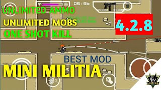 MINI MILITIA DA2  428 GOOD VERSION MOD UNLIMITED AMMO AND NITRO [upl. by Ragen]