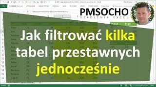 Excel  Filtrowanie kilku tabel przestawnych jednocześnie odc778 [upl. by Ilke128]