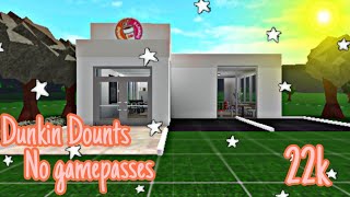 How to build a Dunkin Donuts in bloxburgNo gamepassSpeedbuilt22k [upl. by Penelopa]