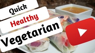 Healthy Vegetarian Rice Paper Wraps vegetable quick and easy [upl. by Yeclek840]