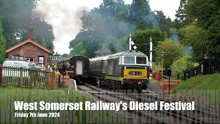 West Somerset Railways Diesel Festival 070624  4K [upl. by Annaj]