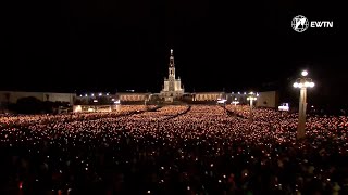 Thousands gathered in Fatima Portugal to celebrate the first apparition of the Virgin Mary [upl. by Zitvaa]