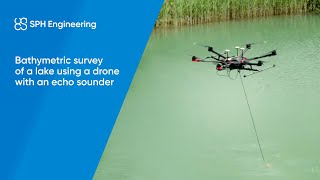 Bathymetric survey of a lake using UAV drone with echosounder [upl. by Rumpf191]