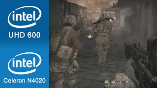 Call Of Duty 4 Modern Warfare Gameplay Intel UHD 600  Intel Celeron N4020 [upl. by Gebler100]