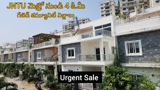 Ready to Move Furnished Gated Community Villas For Sale in Nizampet Near Kukatpally hyderabad [upl. by Arayc]