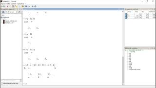 Acessando elementos de uma matriz ou vetor em Scilab [upl. by Mansur]